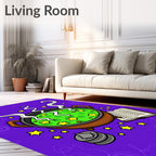 Whimsical Cauldron Stars Pattern Rug