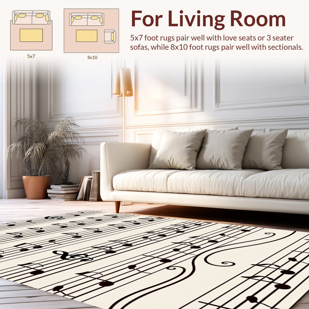 Musical Notes Seamless Pattern Rug