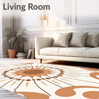 Mandala Style Sunburst Pattern Rug
