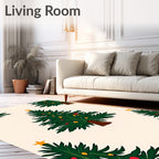 Festive Christmas Tree Pattern Rug