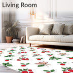 Strolling Berry Leaf Pattern Rug