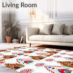 Whimsical Gingerbread House Candy Swirl Rug
