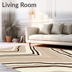 Chevron Pattern Wavy Lines Design Rug