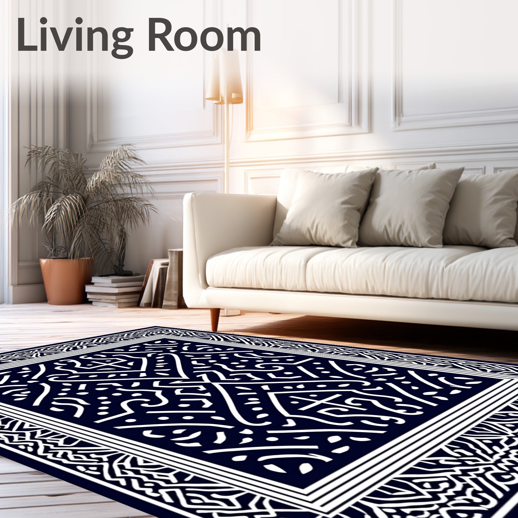 Classic Intricate Geometric Pattern Design Rug