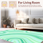 Abstract Swirl Pattern with Green Tones Rug