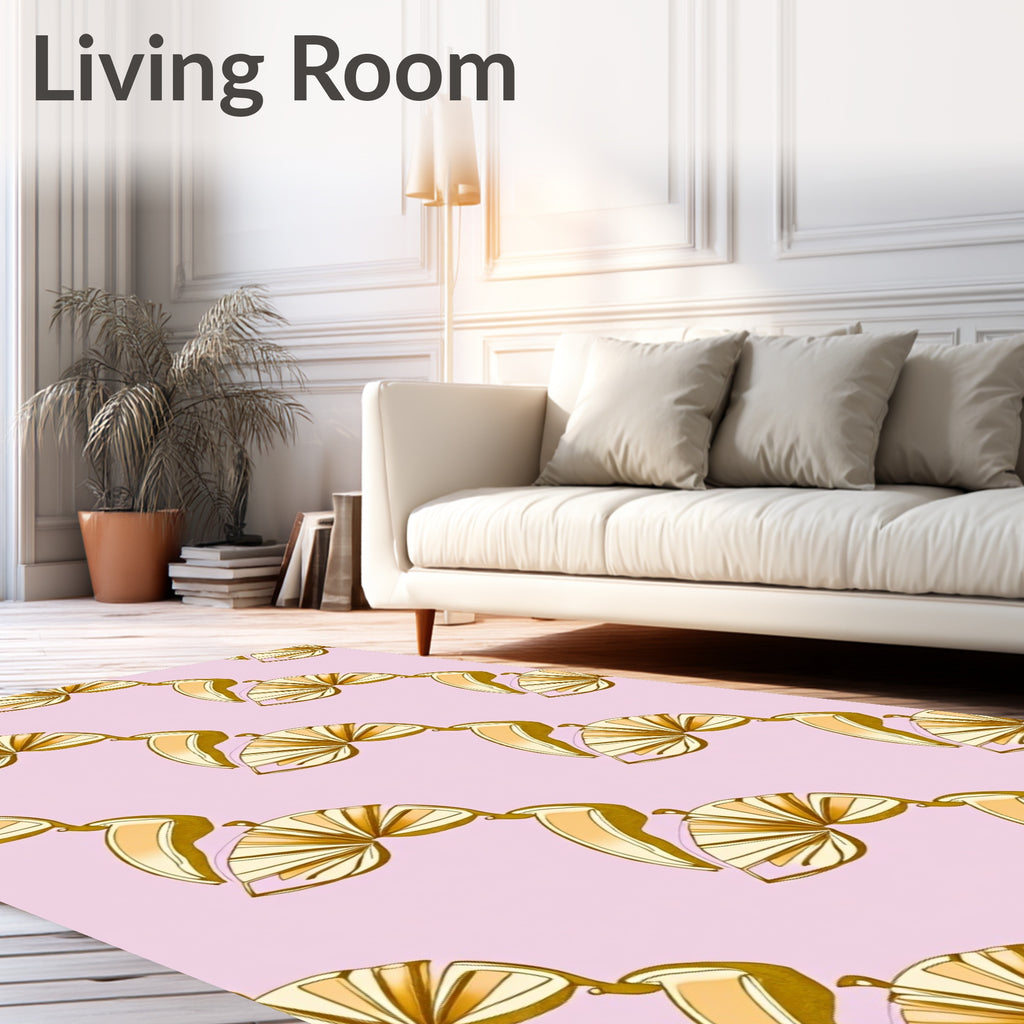 Golden Fan Citrus Pattern Rug