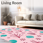 Coral Shell Snowflake Pattern Rug