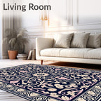 Elegant Floral Vine Art Nouveau Rug