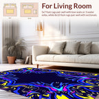 Abstract Neon Psychedelic Mirror Design Rug
