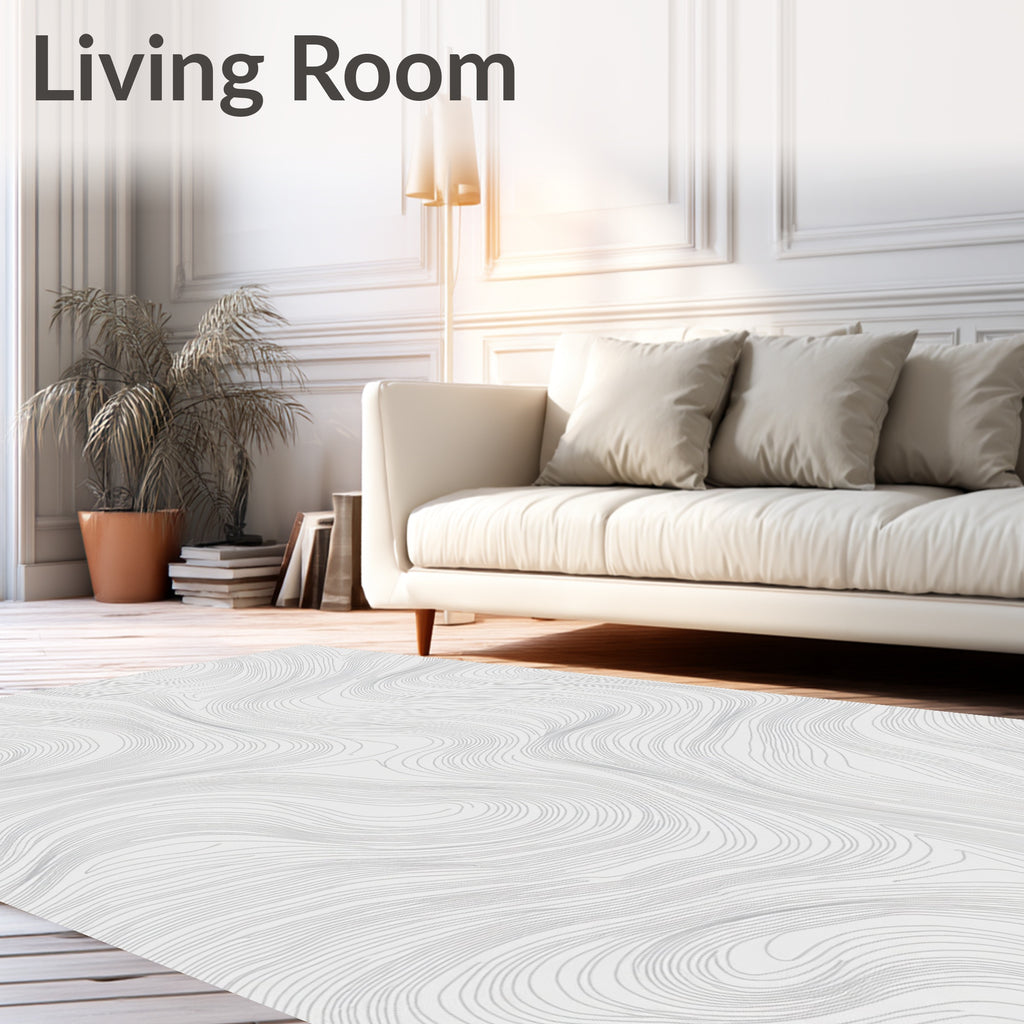 Abstract Organic Line Pattern Rug