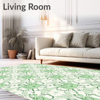 Art Nouveau Inspired Stylized Floral Rug