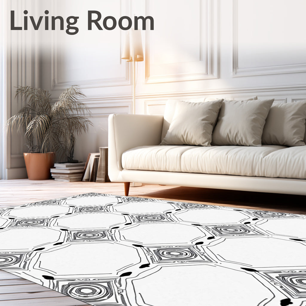 Intricate Geometric Diamond Pattern Rug