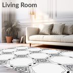 Intricate Geometric Diamond Pattern Rug