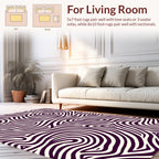 Abstract Swirl Stripe Pattern Rug