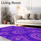 Vibrant Swirl Abstract Purple Pattern Rug