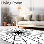 Geometric Spiderweb Pattern Rug
