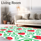Playful Strawberry Swirl Delight Rug