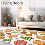 Christmas Cookies Snowflakes Pattern Rug