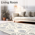 Delicate Floral Art Deco Pattern Rug