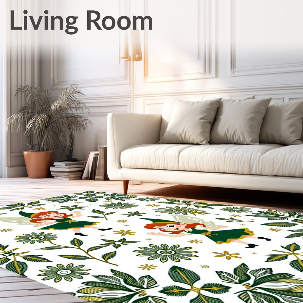 Whimsical Fairy Forest Pattern Rug