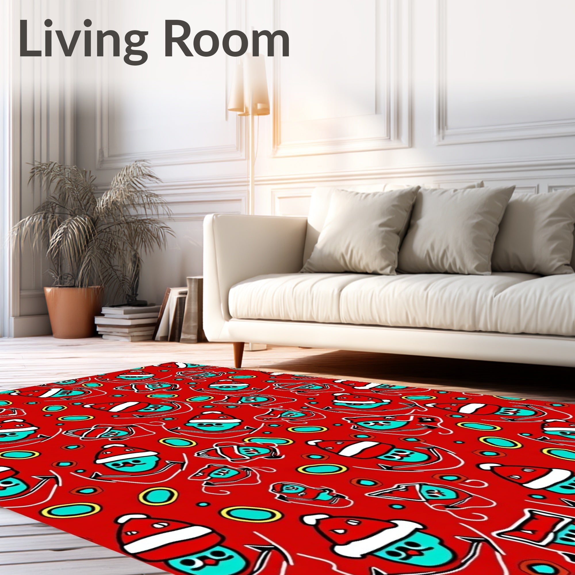 Cute Christmas Character Pattern Rug