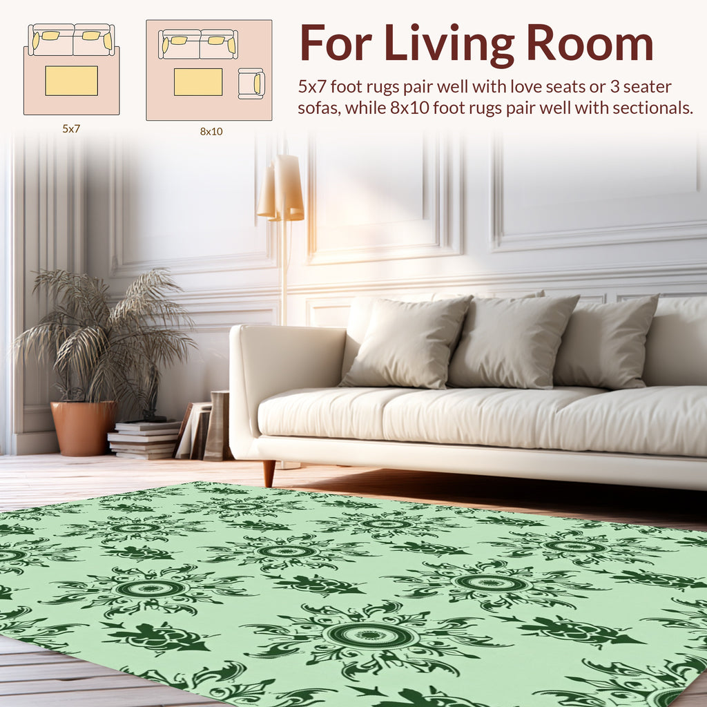 Ornate Sunburst Paisley Pattern Rug