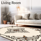 Intricate Floral Medallion Design Rug
