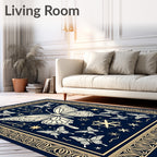 Whimsical Butterfly Stars Pattern Rug