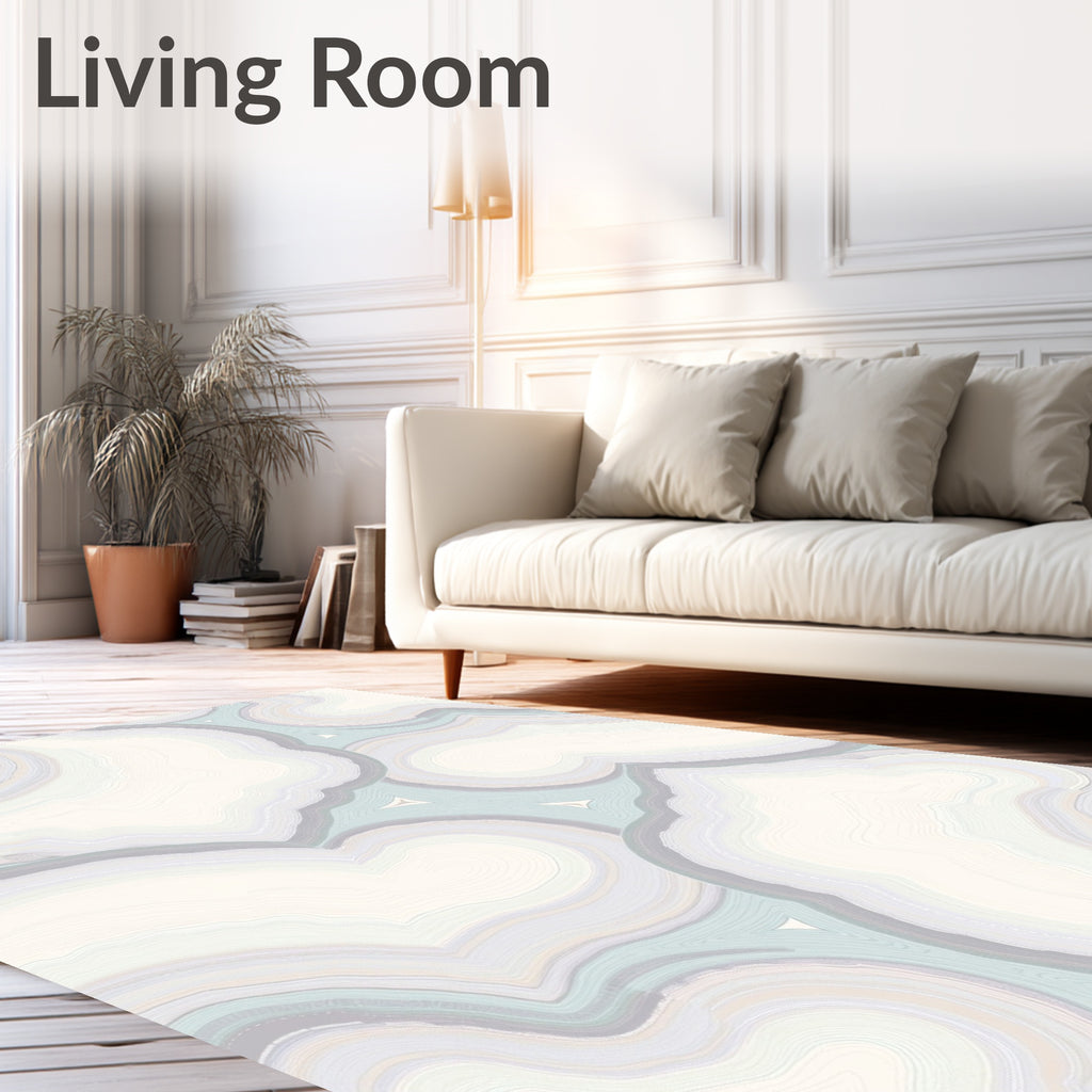 Agate Stone Swirl Pattern Design Rug