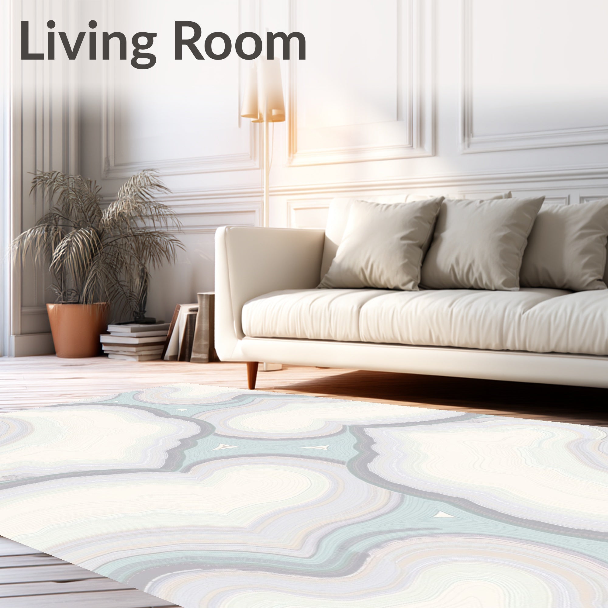 Agate Stone Swirl Pattern Design Rug