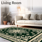 Ornate Floral Medina Medallion Design Rug