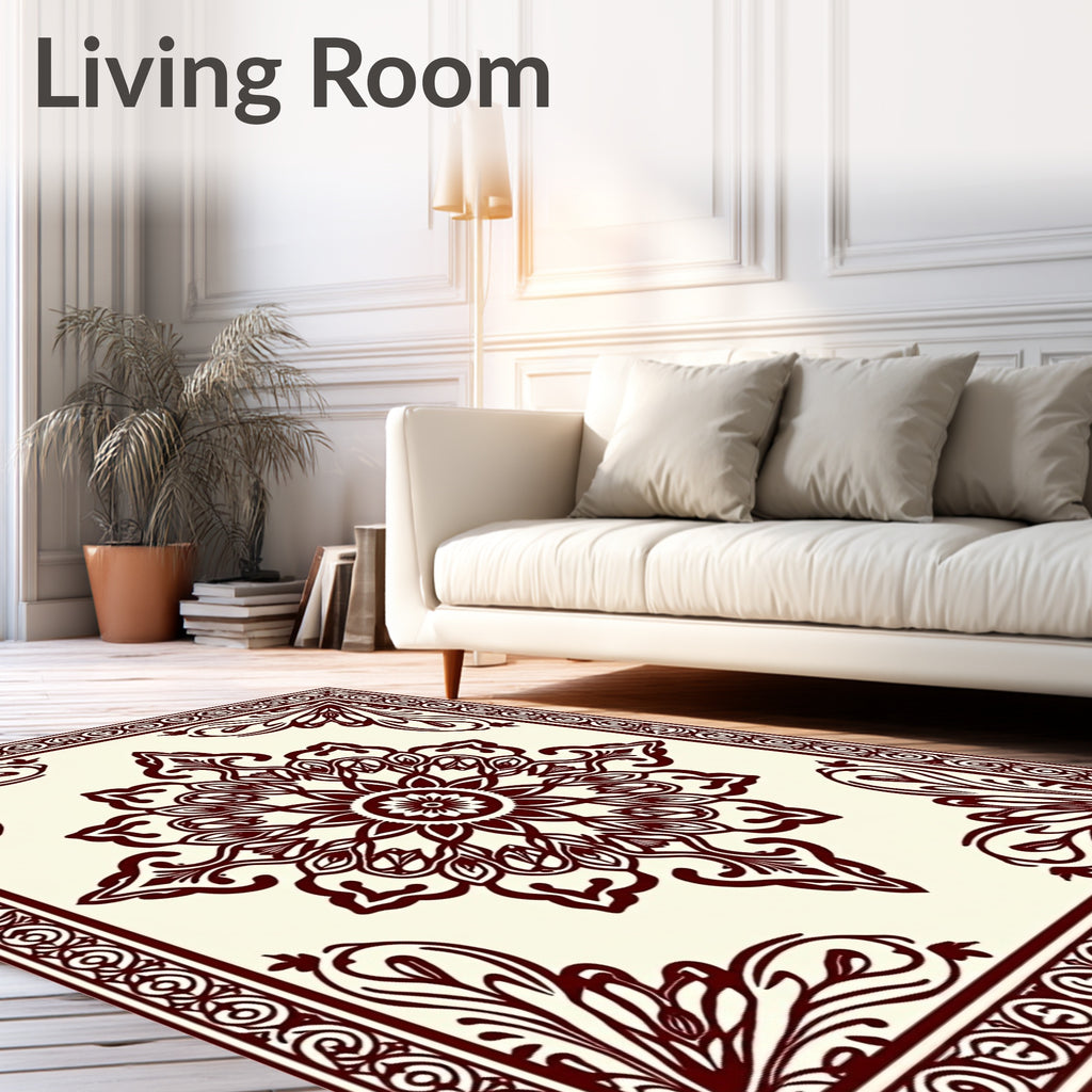 Elegant Classic Mandala Floral Design Rug