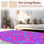 Retro Swirl Star Pattern Rug