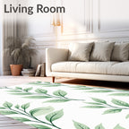 Spring Green Leafy Branch Repeat Rug