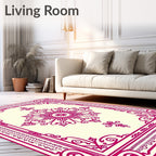 Ornate Floral Filigree Design Rug