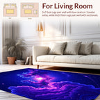 Cosmic Nebula Swirls Stars Rug