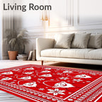 Festive Gnome Snowflake Pattern Rug