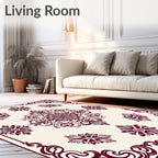 Elegant Floral Scrollwork Design Rug