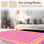 Geometric Abstract Maze Pattern Rug
