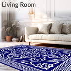 Ornate Floral Mandala Pattern Rug
