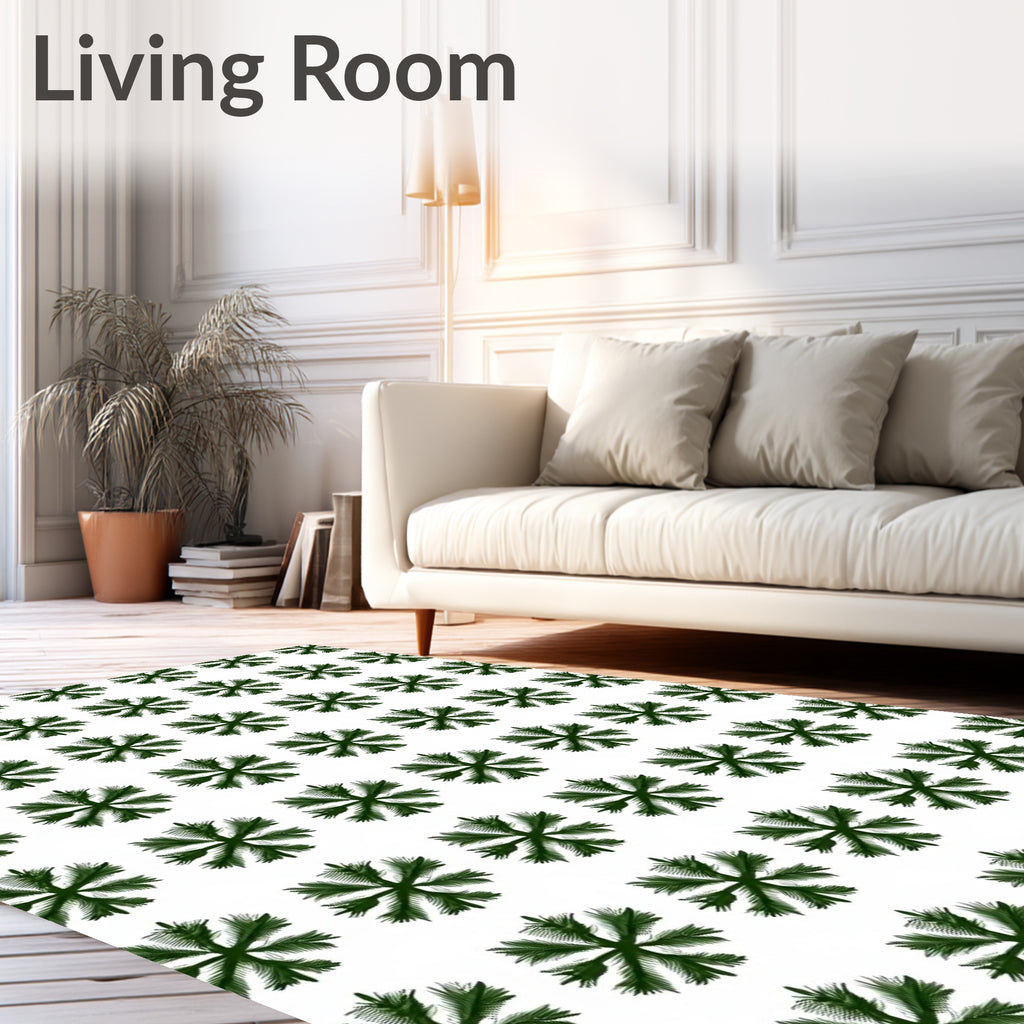 Deep Green Starburst Repeat Rug