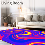 Vibrant Swirl Abstract Pattern Rug