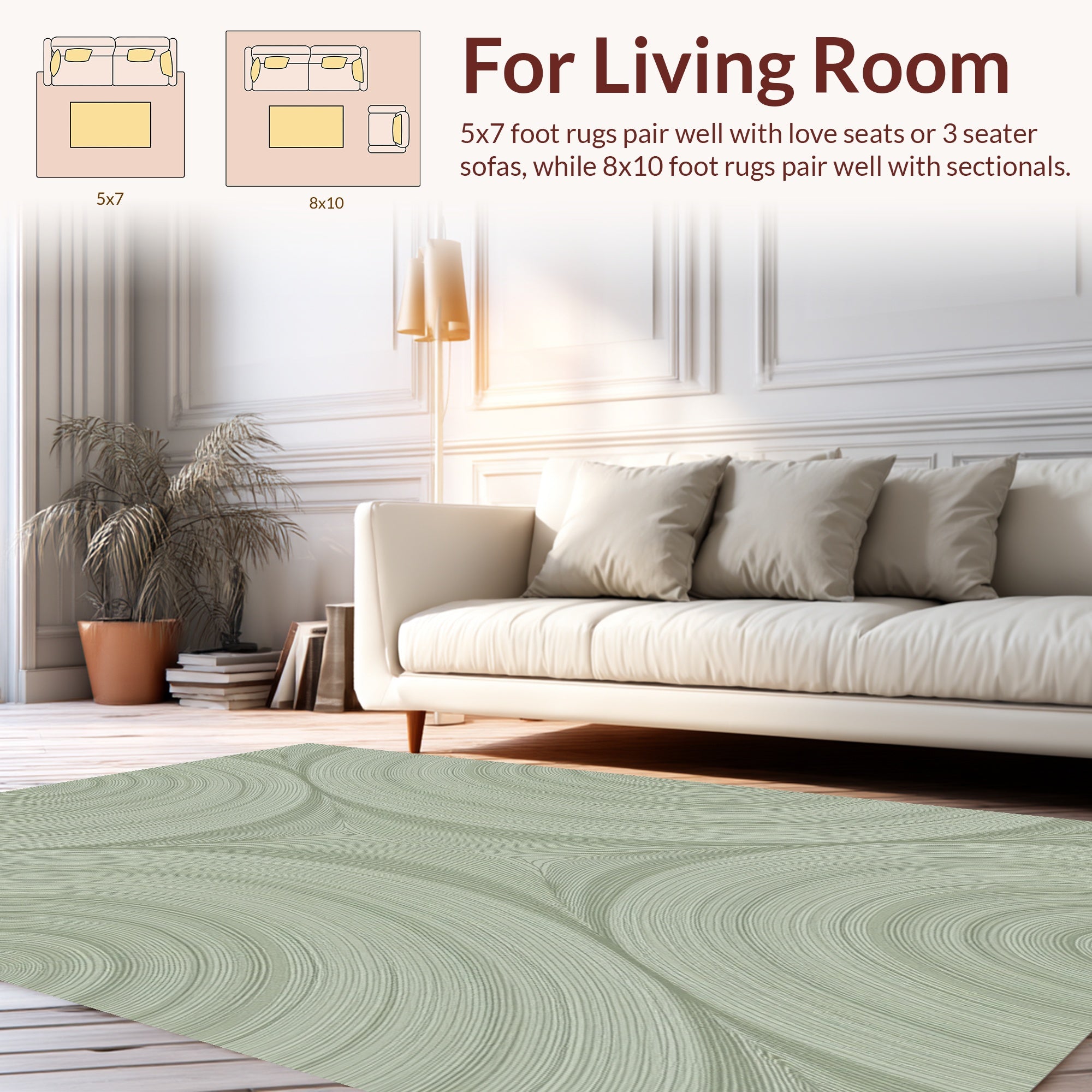 Modern Abstract Concentric Circles Rug