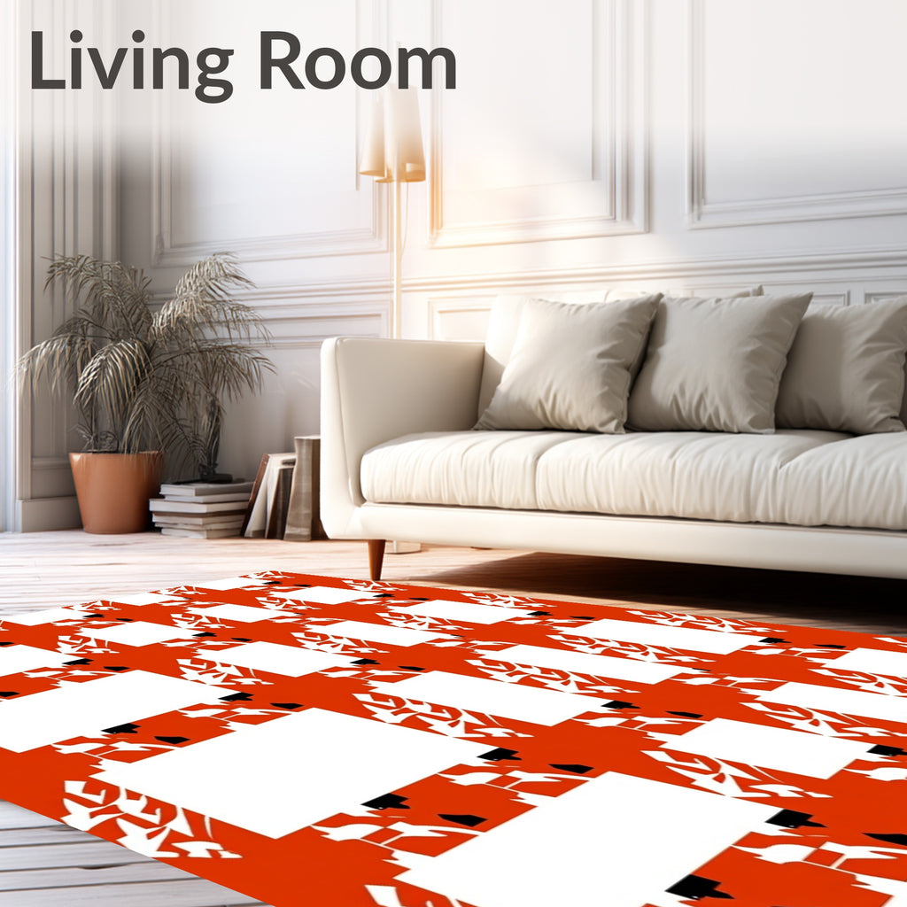 Bold Abstract Graphic Rectangle Pattern Rug