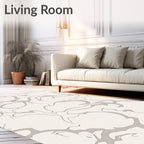 Abstract Swirls Contemporary Pattern Rug
