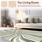 Radiating Swirl Pattern Striped Rug