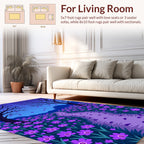 Purple Floral Path Enchanted Forest Design Rug