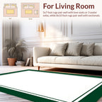 Classic Emerald Green Border Design Rug