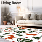 Whimsical Forest Creature Pattern Rug