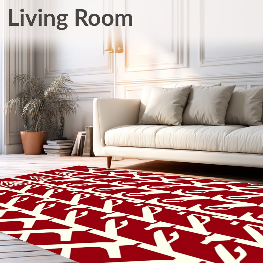 Abstract Tree And Branch Pattern Rug